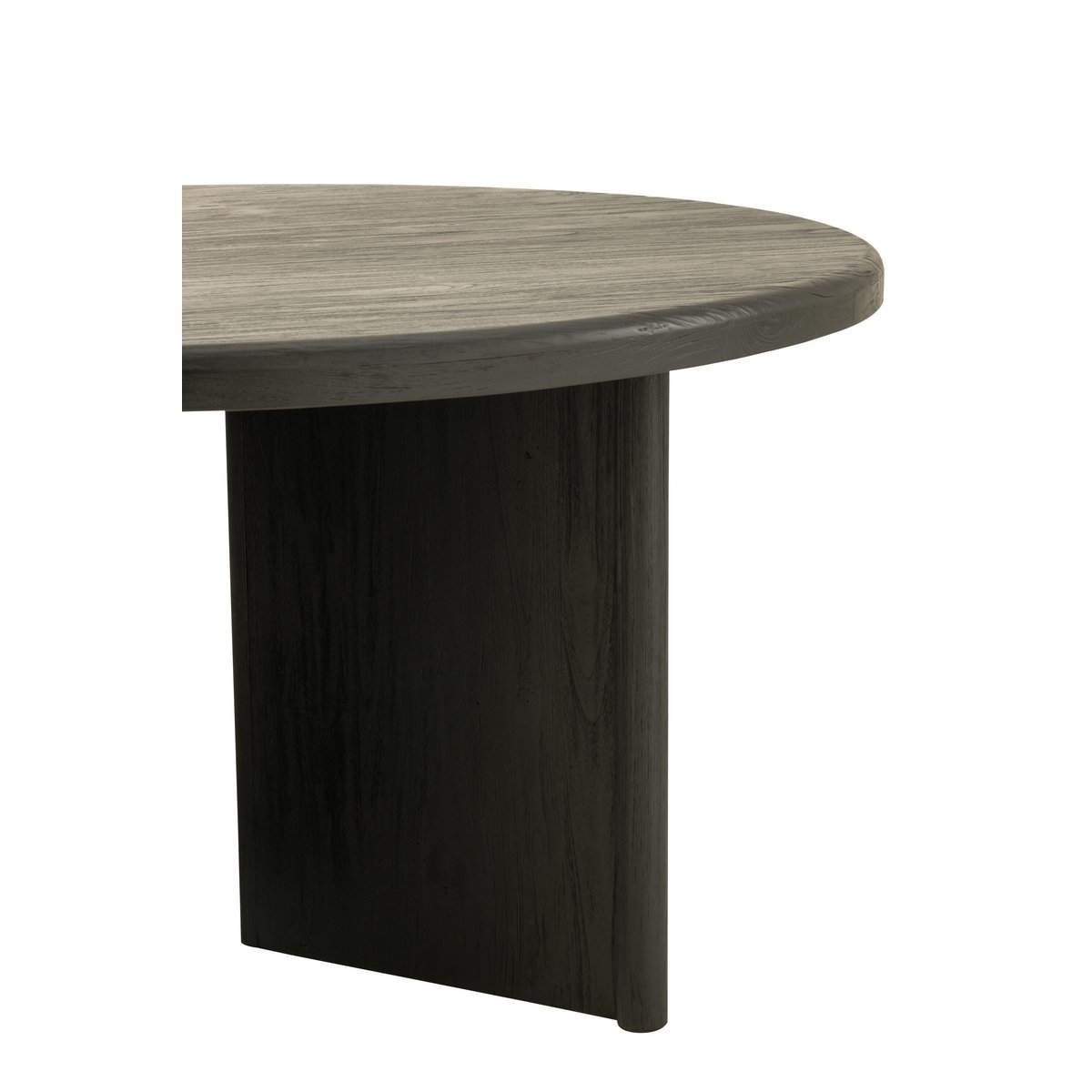 J-Line tafel Rond Teak - hout - zwart