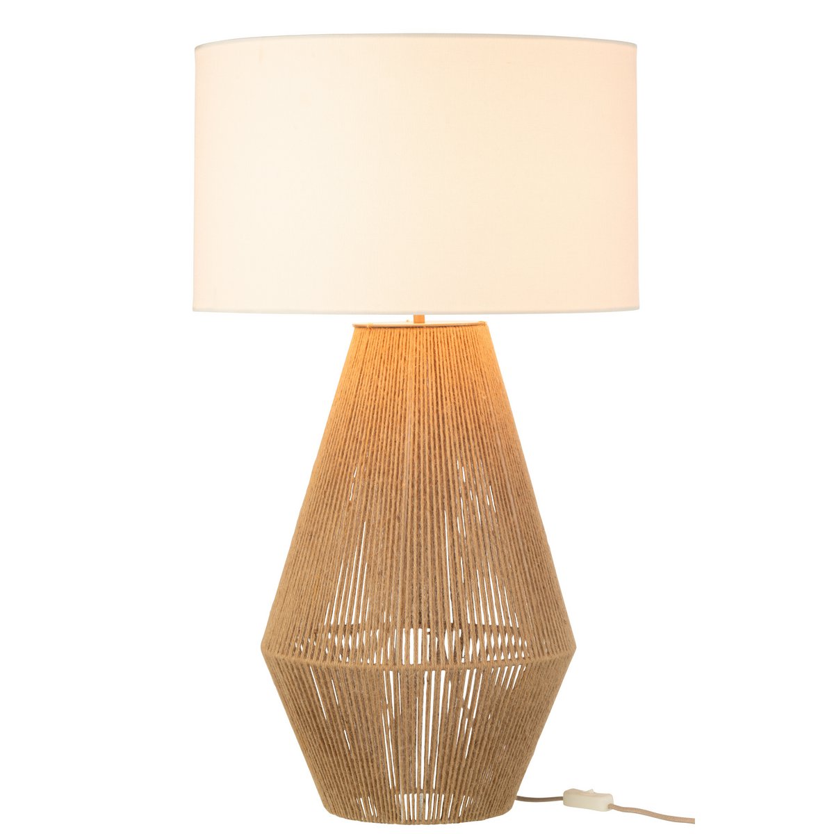 J-Line Lamp Striing Metaal/Jute Naturel