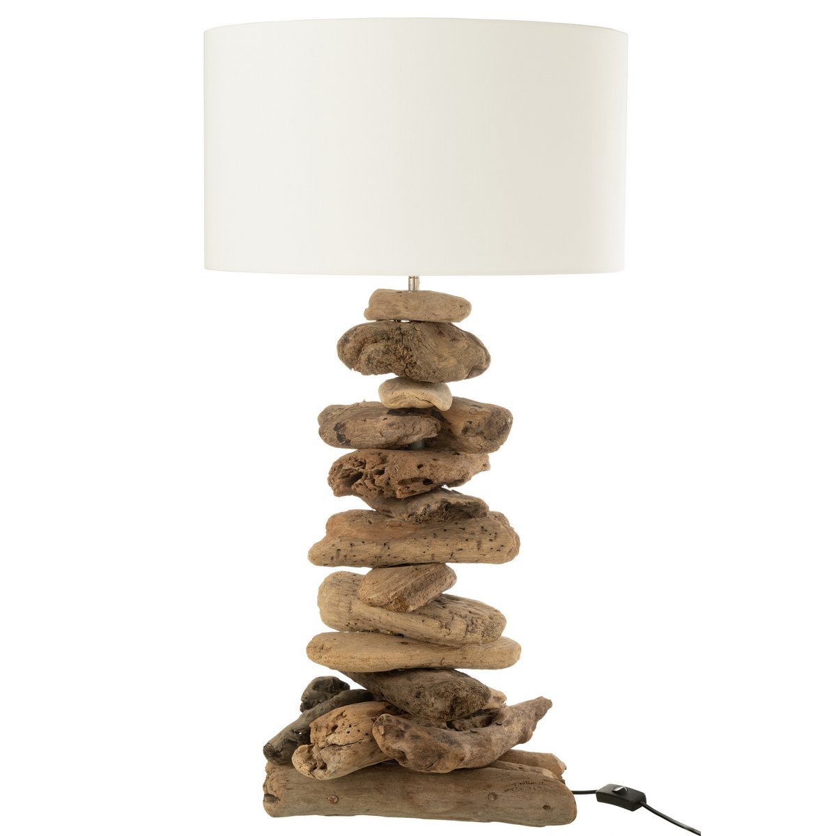 J-Line lamp + kap - hout - naturel/beige - small