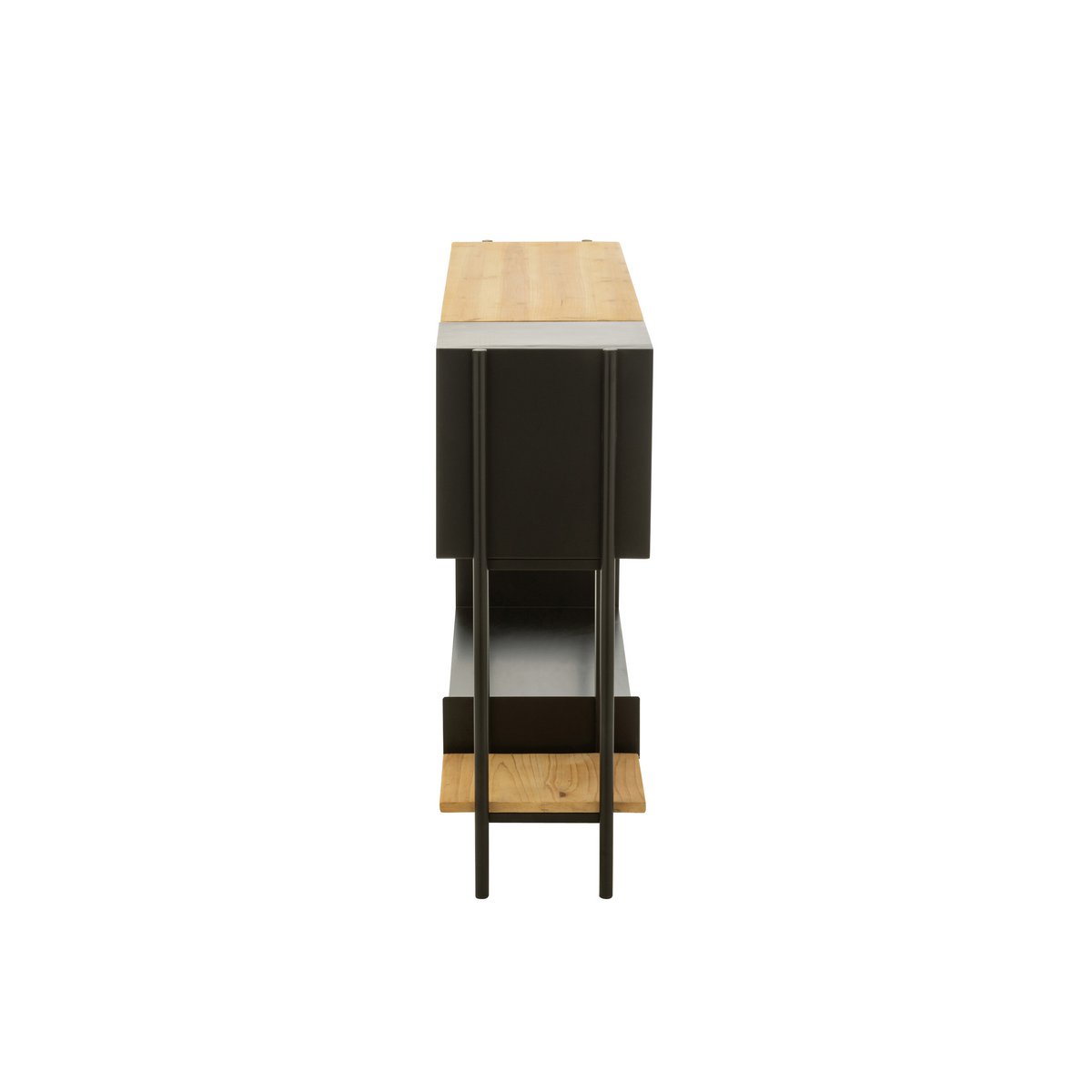 J-Line Console Tina Hout/Ijzer Zwart/Naturel