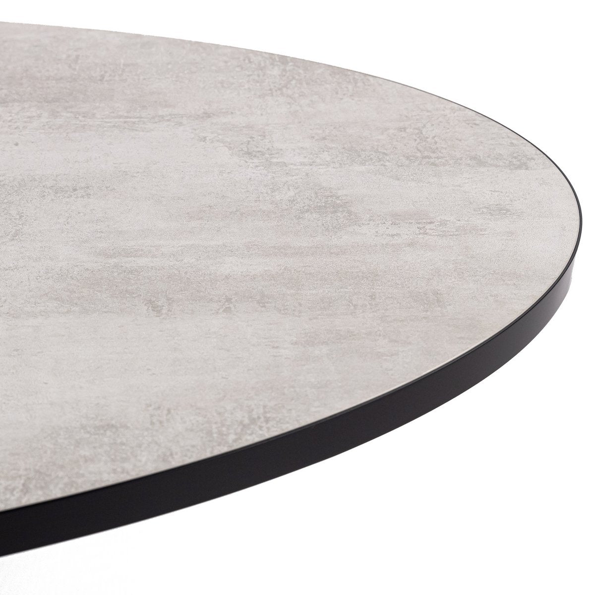 Stalux Ovale eettafel 'Mees' 240 x 110cm, kleur zwart / beton