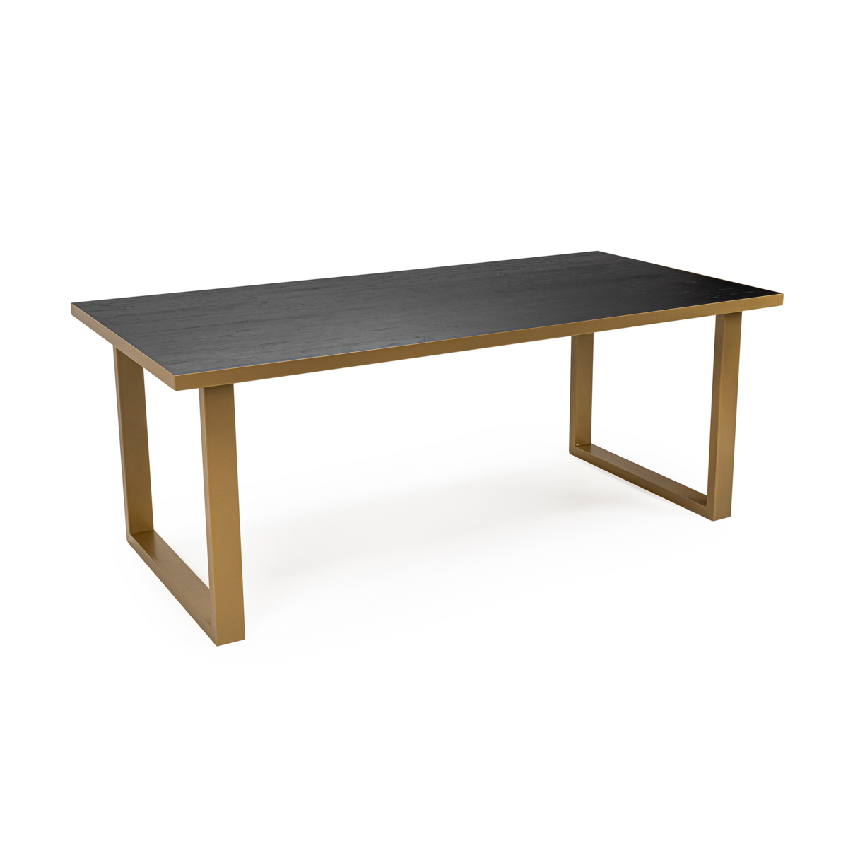 Stalux Eettafel 'Joop' 240 x 100cm, kleur goud / zwart eiken