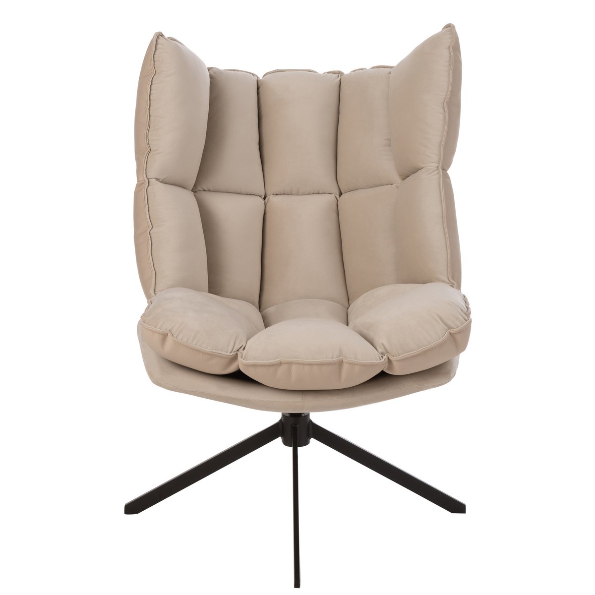 J-Line stoel Relax Kussen - textiel/metaal - beige