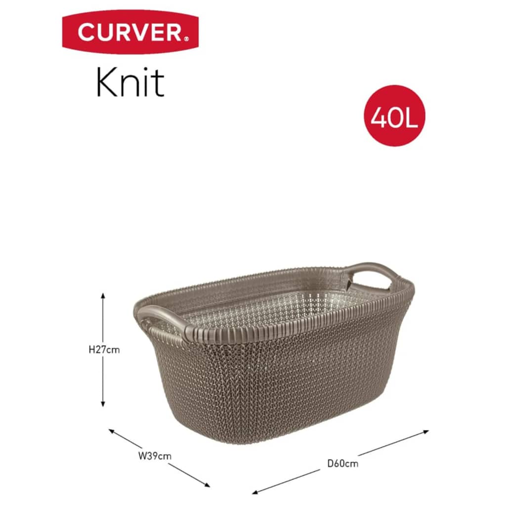 Curver Wasmand Knit 40 L crèmewit