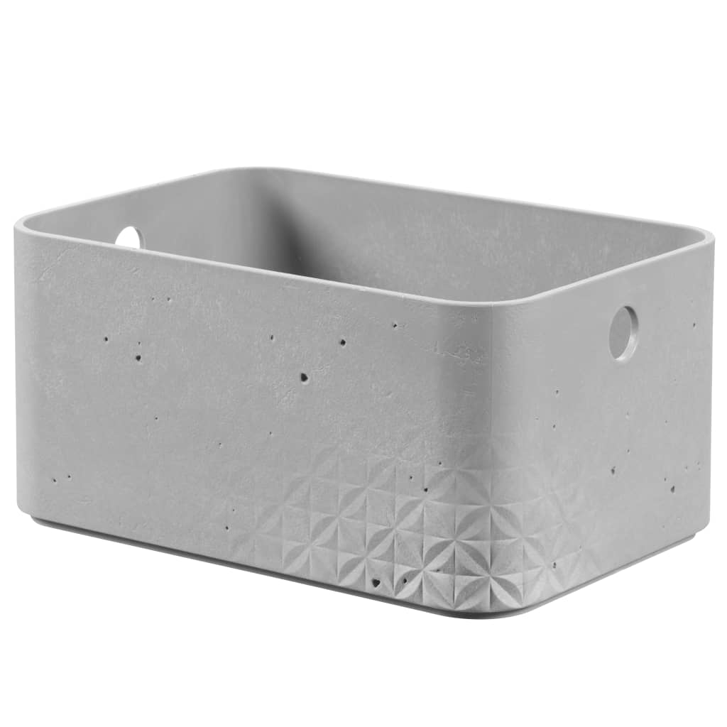 Curver Boîte de rangement avec couvercle set Concrete 3 pcs taille M gris clair