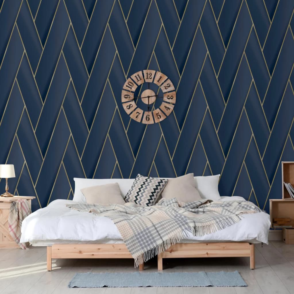 DUTCH WALLCOVERINGS Behang Geometric goudkleurig