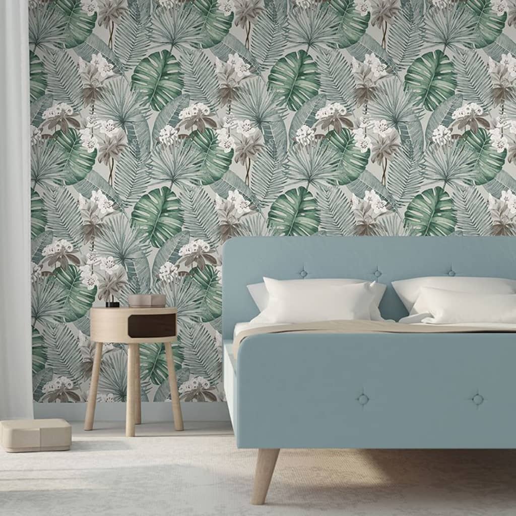 DUTCH WALLCOVERINGS Papier peint Eden et vert foncé