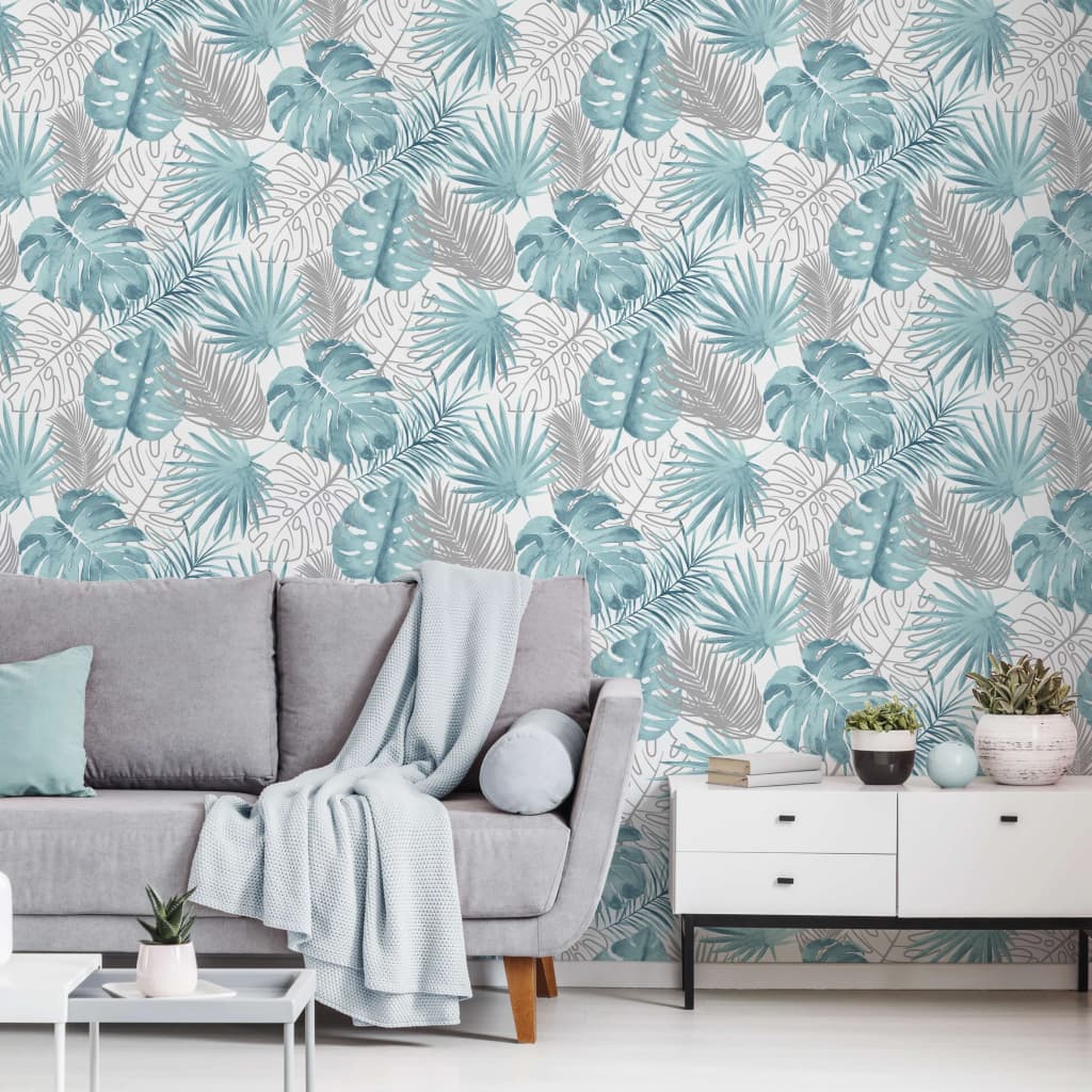 DUTCH WALLCOVERINGS Behang monstera bladeren