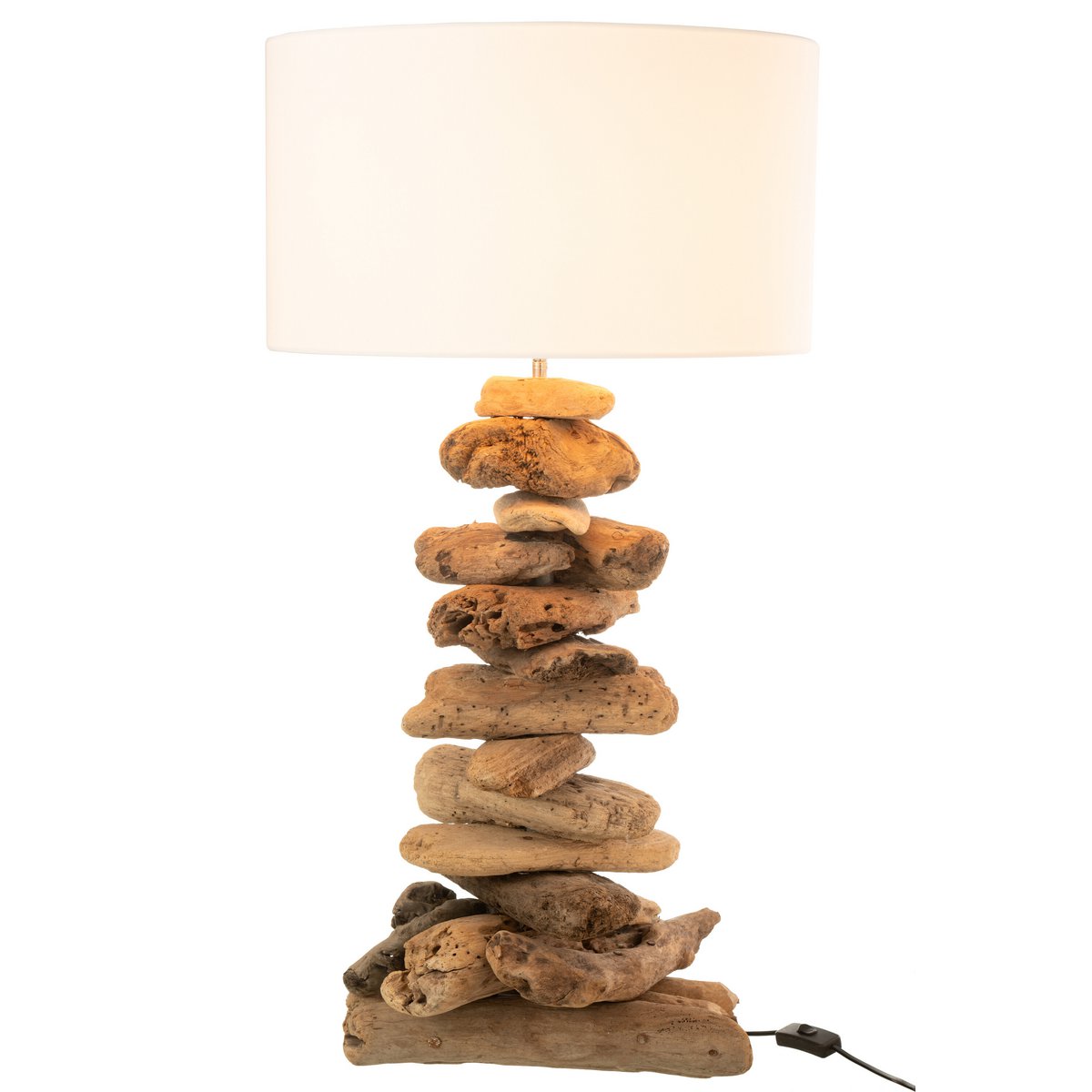 J-Line lamp + kap - hout - naturel/beige - small