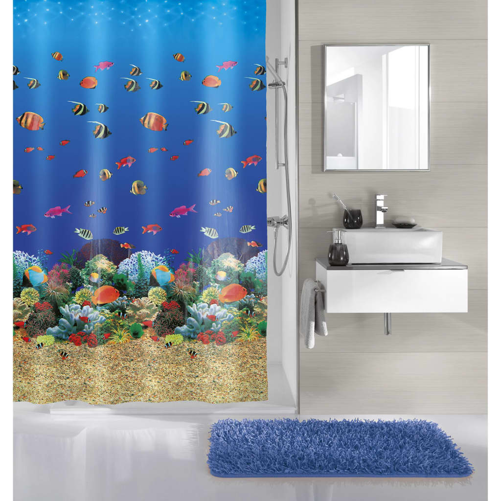 Kleine Wolke Rideau de douche Maldives 180x200 cm multicolore