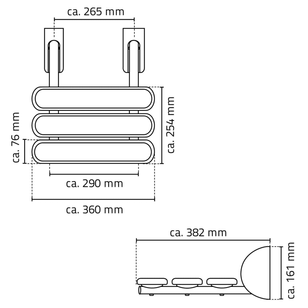 RIDDER Siège de douche rabattable Pro blanc