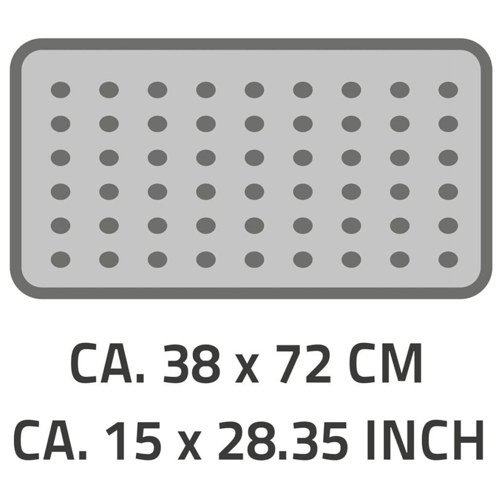 RIDDER Badmat anti-slip Plattfuß 72x38 cm grijs 67087