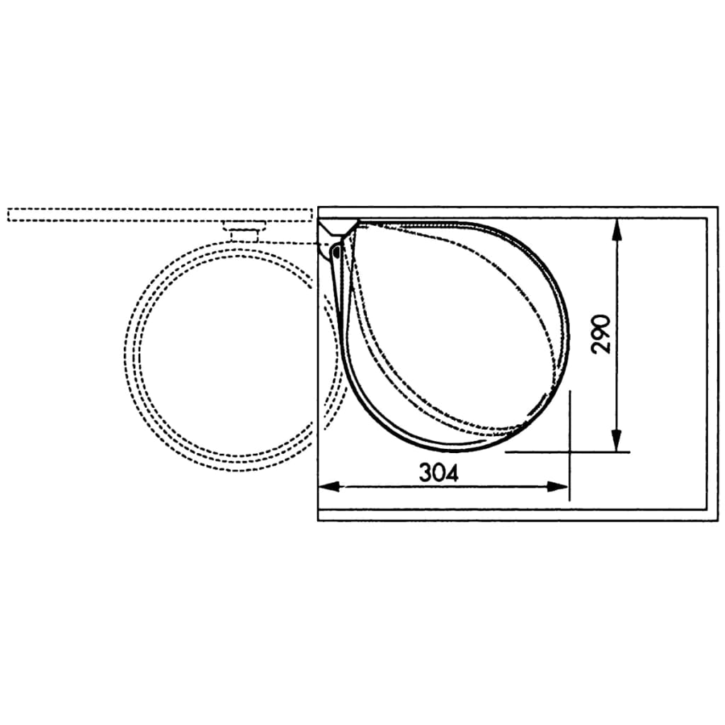 Hailo Poubelle encastrable Compact-Box taille M 15 L 3555-001