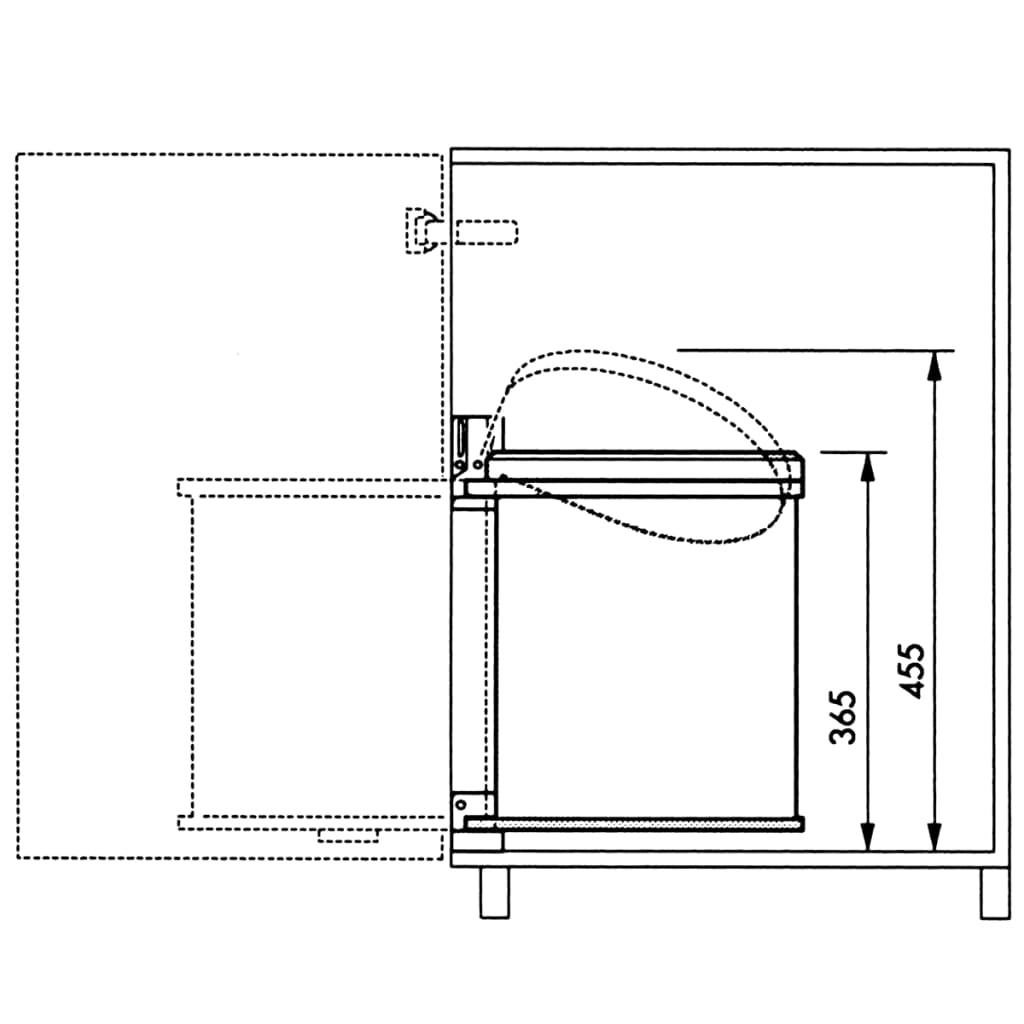 Hailo Poubelle encastrable Compact-Box taille M 15 L 3555-001