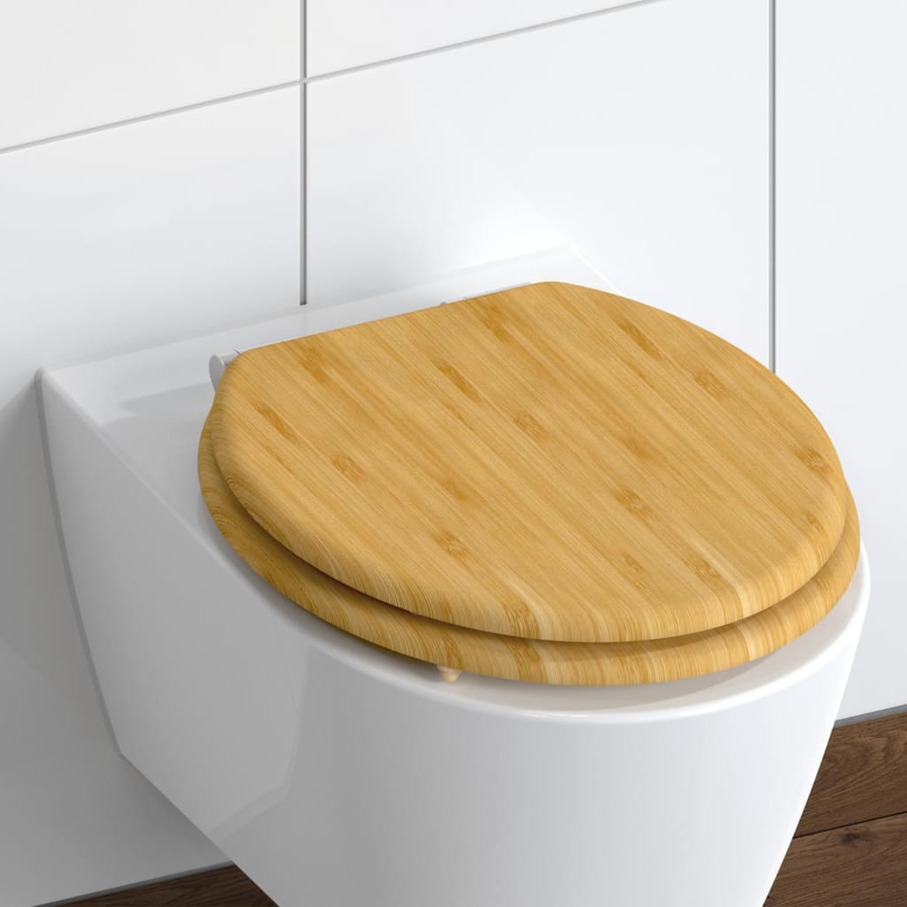 SCHÜTTE Toiletbril met soft-close NATURAL BAMBOO