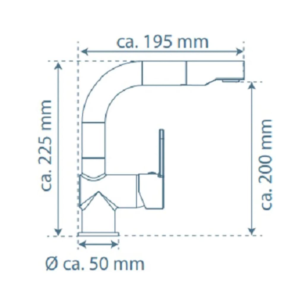 SCHÜTTE Mitigeur monocommande avec bec extractible LONDON graphite mat