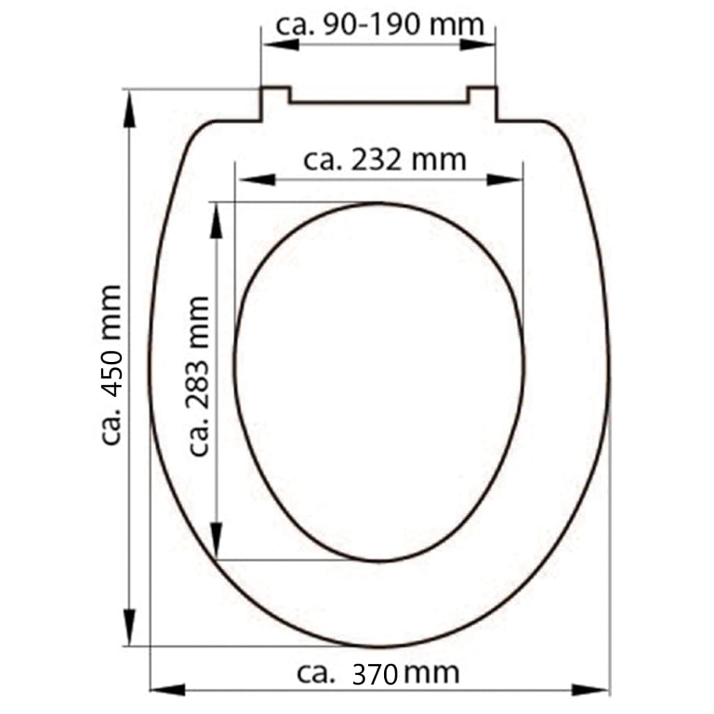 SCHÜTTE Toiletbril WHITE duroplast