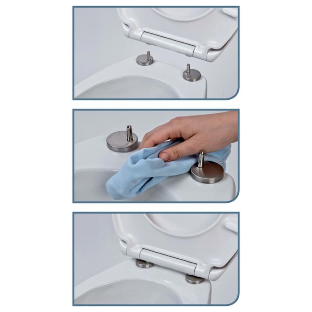 SCHÜTTE Toiletbril met soft-close quick-release ANTHRAZIT duroplast