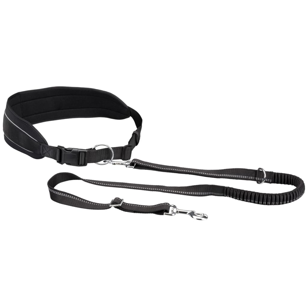 TRIXIE Laisse de jogging pour chien taille M noir 12767