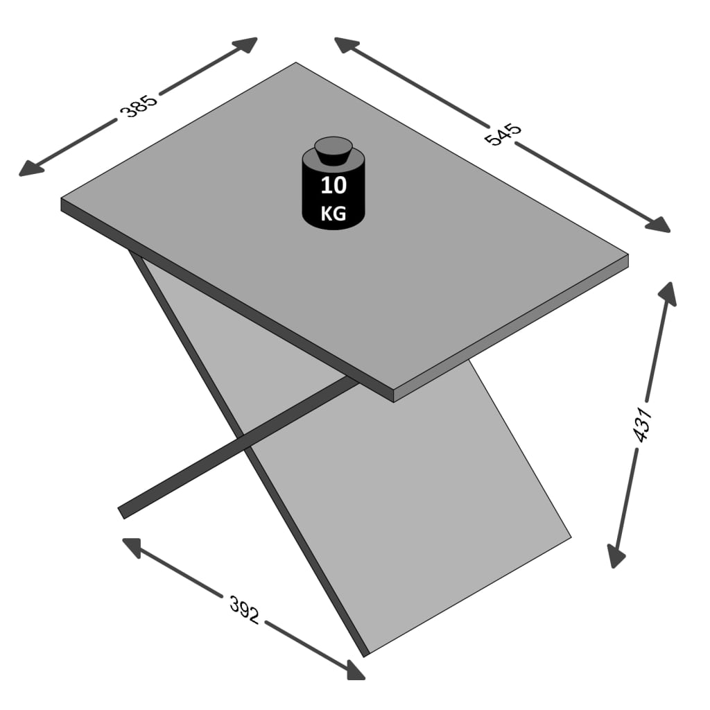 FMD Salontafel eikenkleurig