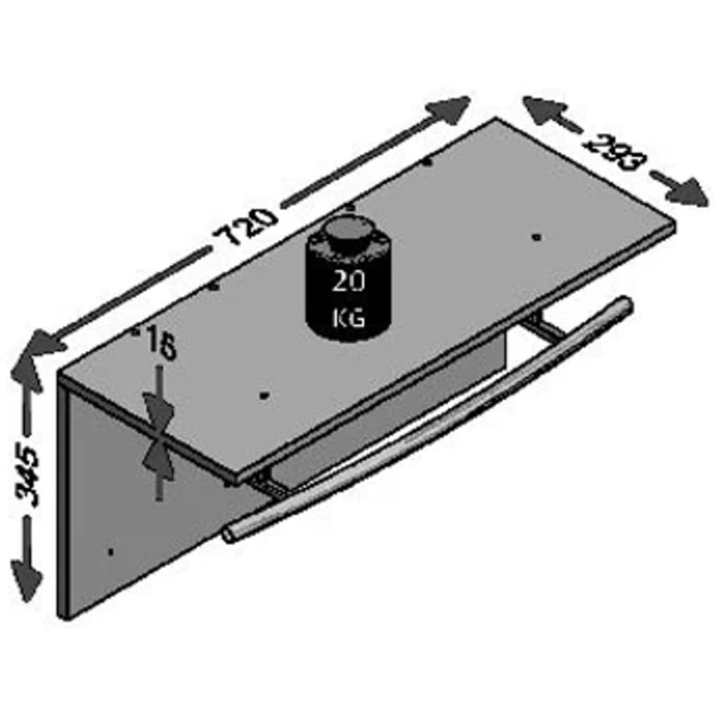 FMD Wandkapstok 72x29,3x34,5 cm