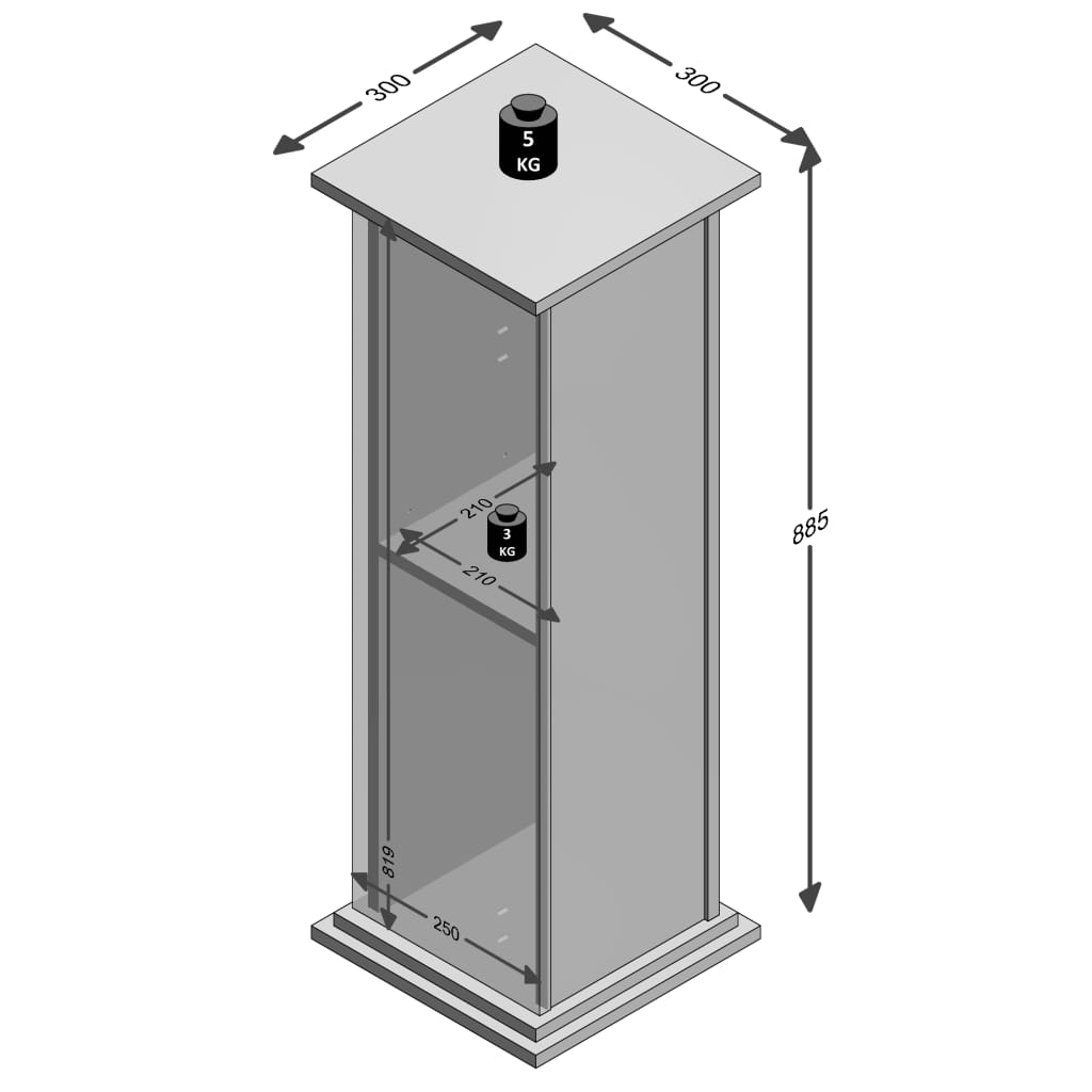 FMD Accenttafel met deur 88,5 cm old style donkerkleurig