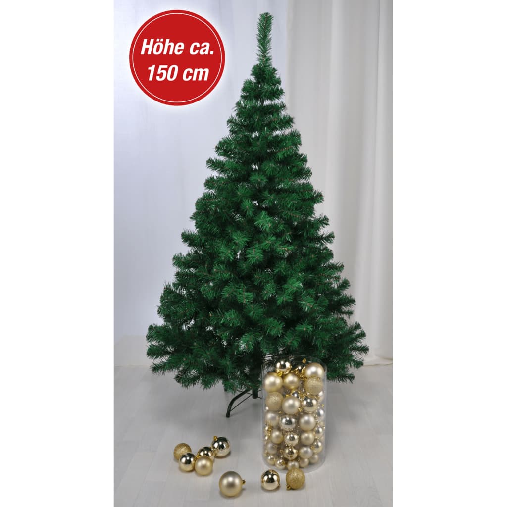 HI Kerstboom met metalen standaard 120 cm groen