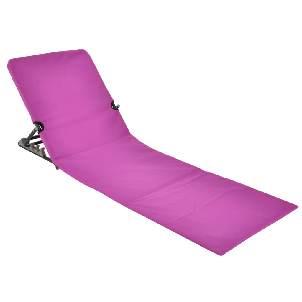 HI Chaise tapis de plage pliable PVC rose