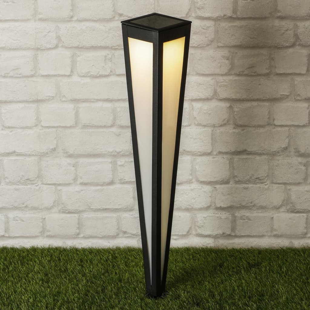 HI Tuinlamp met grondpin solar LED 58 cm zwart