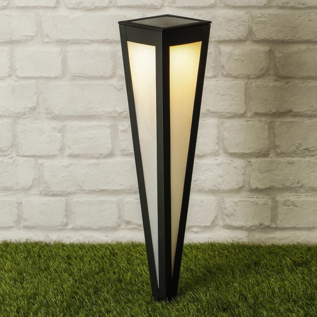 HI Lampe de jardin avec piquet solaire LED 58 cm noir