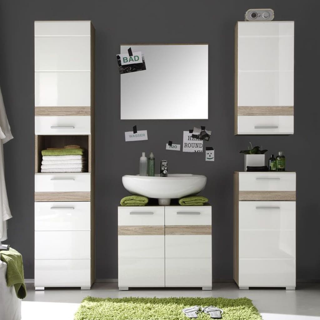 Trendteam Armoire murale Set-One blanc et clair San Remo