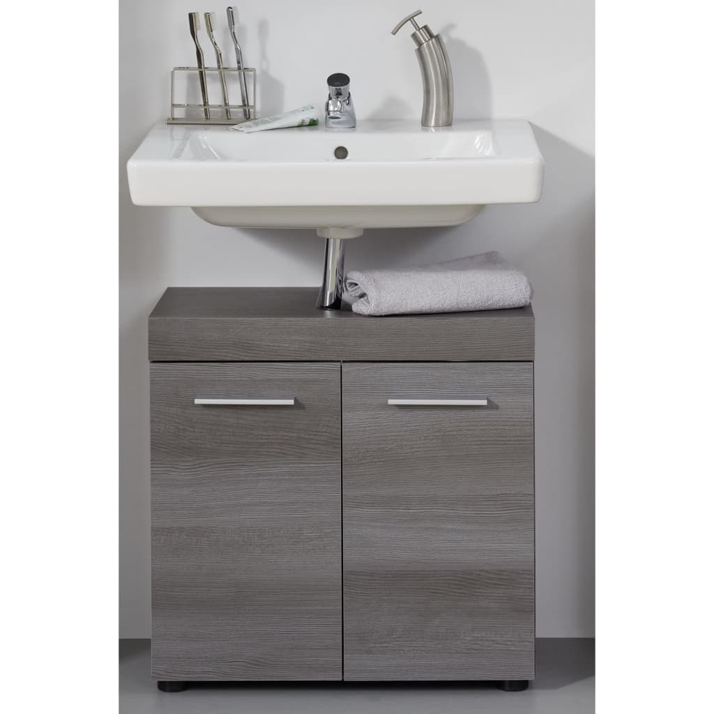 Trendteam Meuble lavabo Runner argent fumé