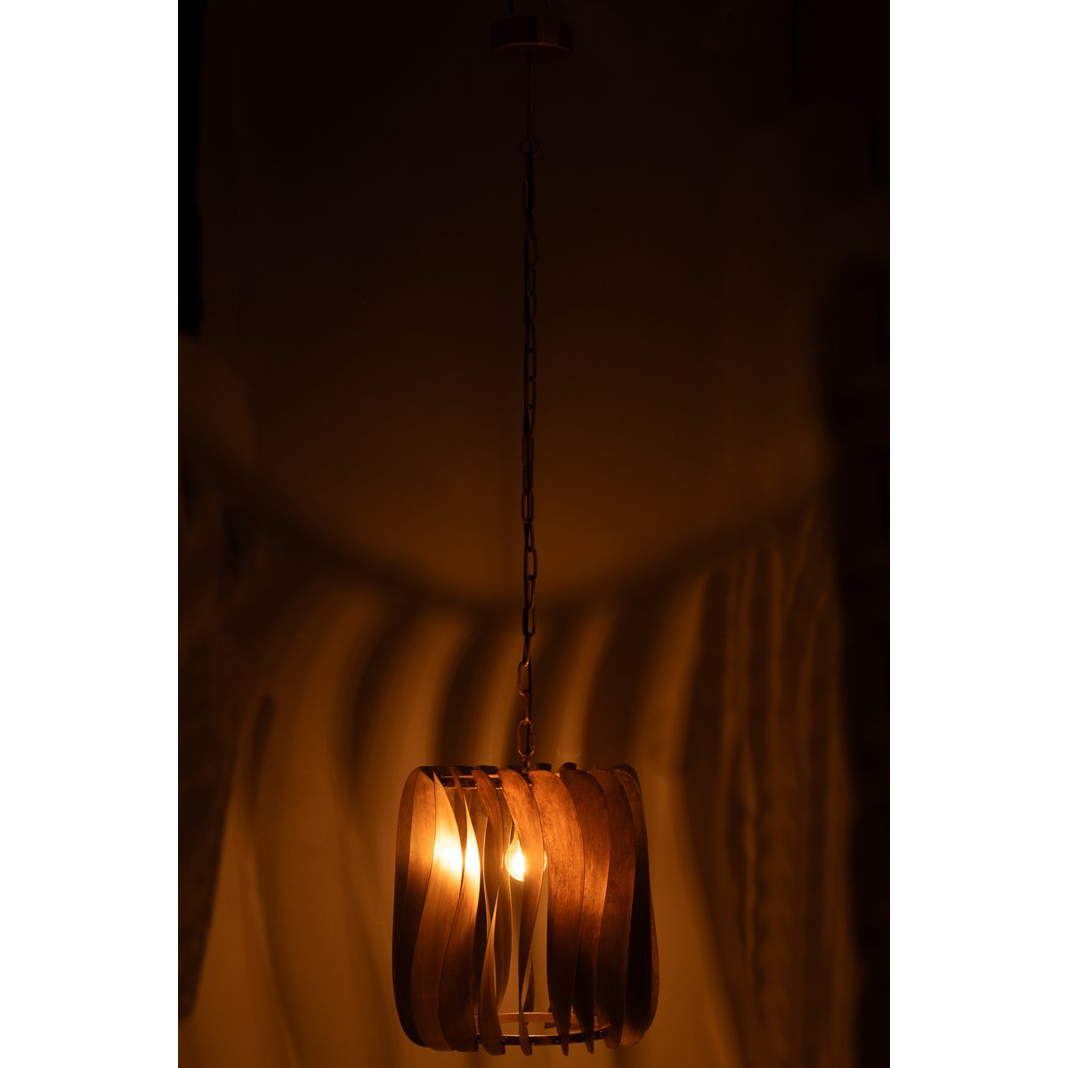 J-Line Hanglamp Tina Ijzer Zwart Goud