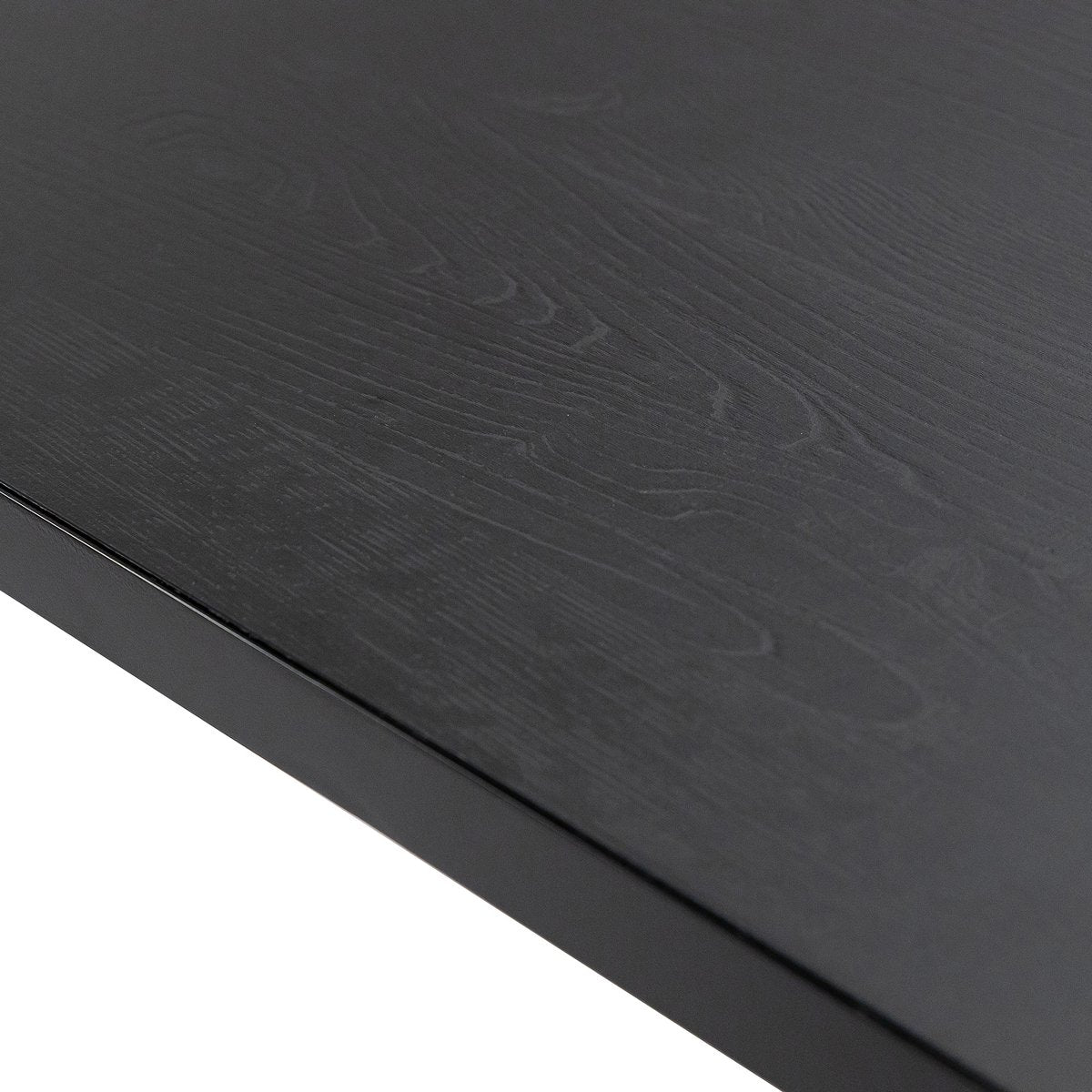 Stalux Plat ovale eettafel 'Noud' 240 x 100, kleur zwart / zwart eiken