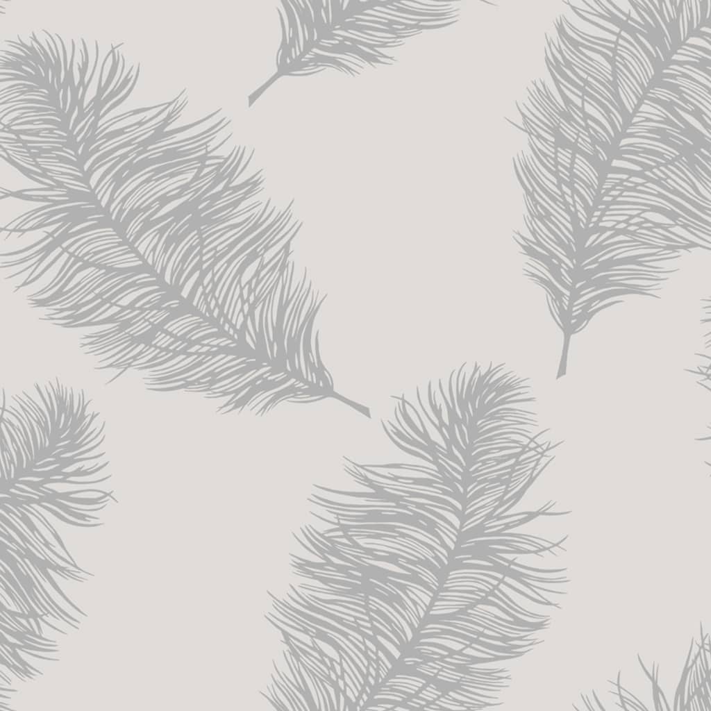 DUTCH WALLCOVERINGS Behang Fawning Feather grijs en roségoudkleurig