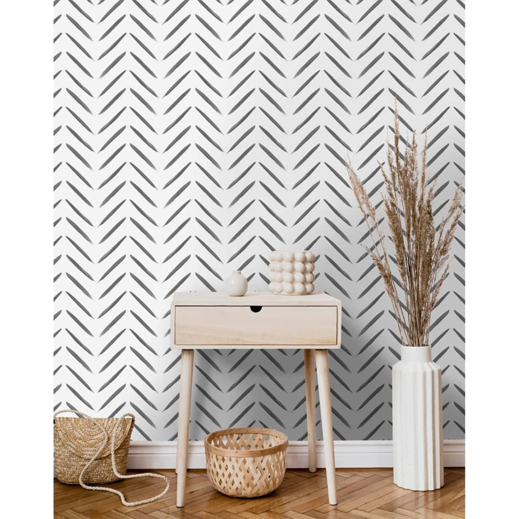 DUTCH WALLCOVERINGS Papier peint Chevron taupe