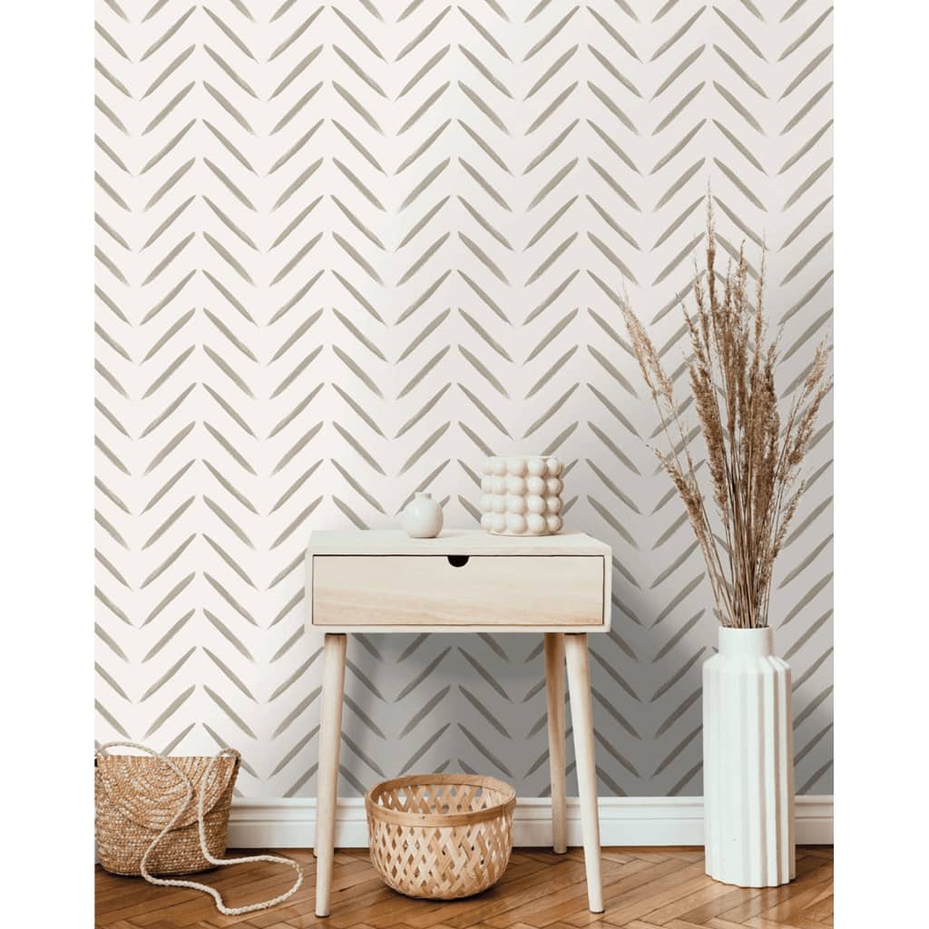 DUTCH WALLCOVERINGS Papier peint Chevron taupe