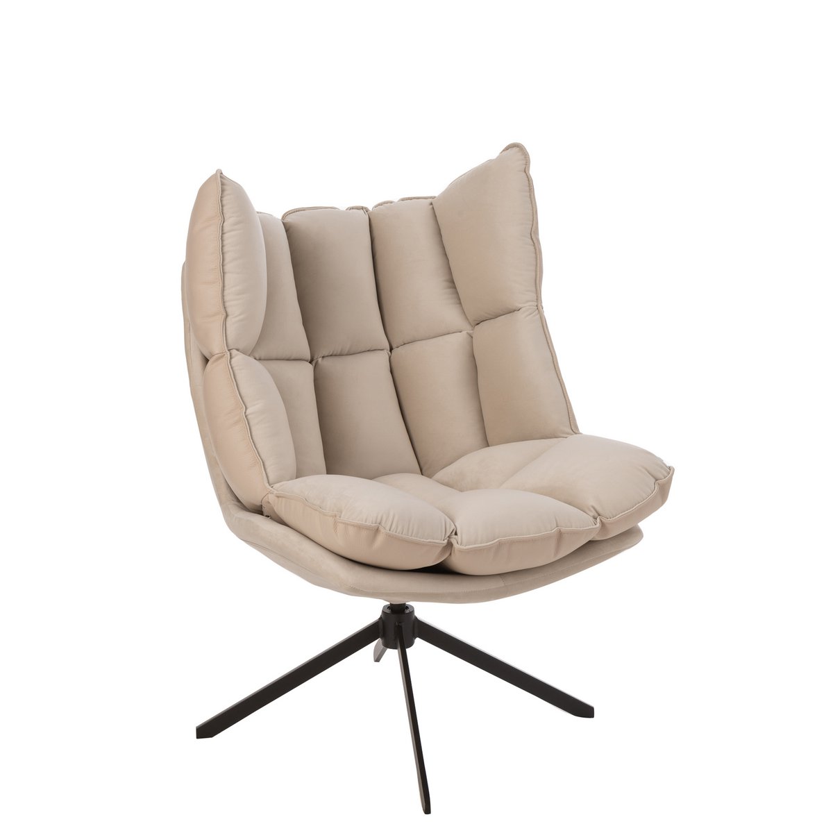 J-Line stoel Relax Kussen - textiel/metaal - beige