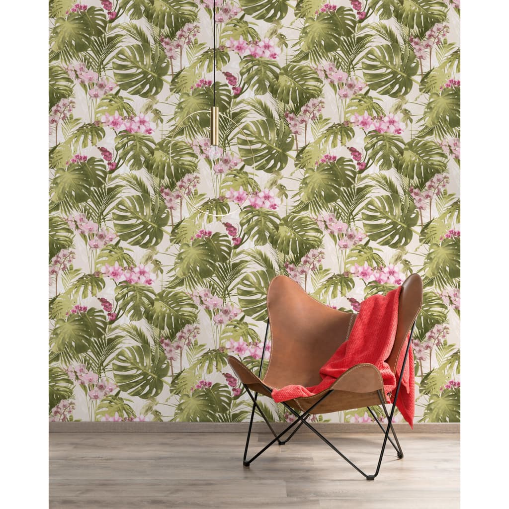 DUTCH WALLCOVERINGS Behang Paradiso groen en