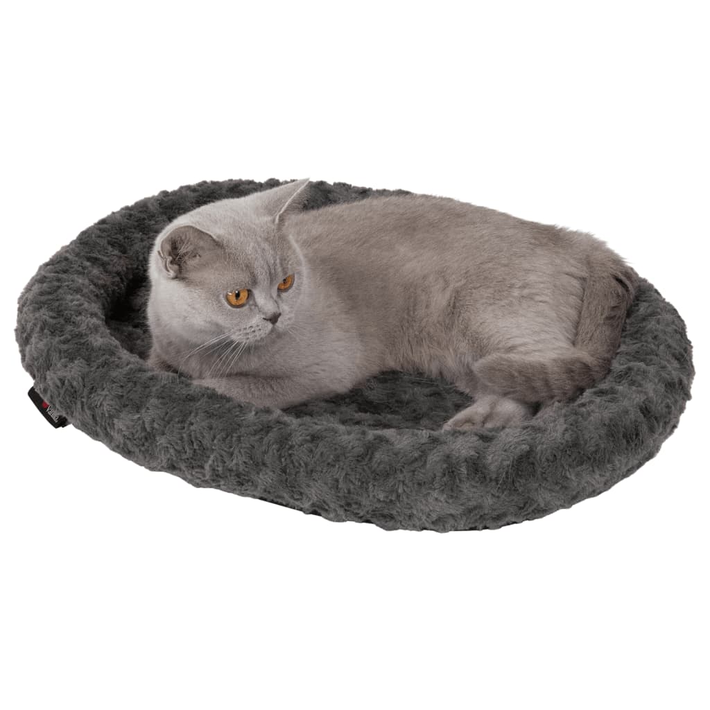 Jack and Vanilla Huisdierenmand Softy XS 45x40x7 cm rosette grijs