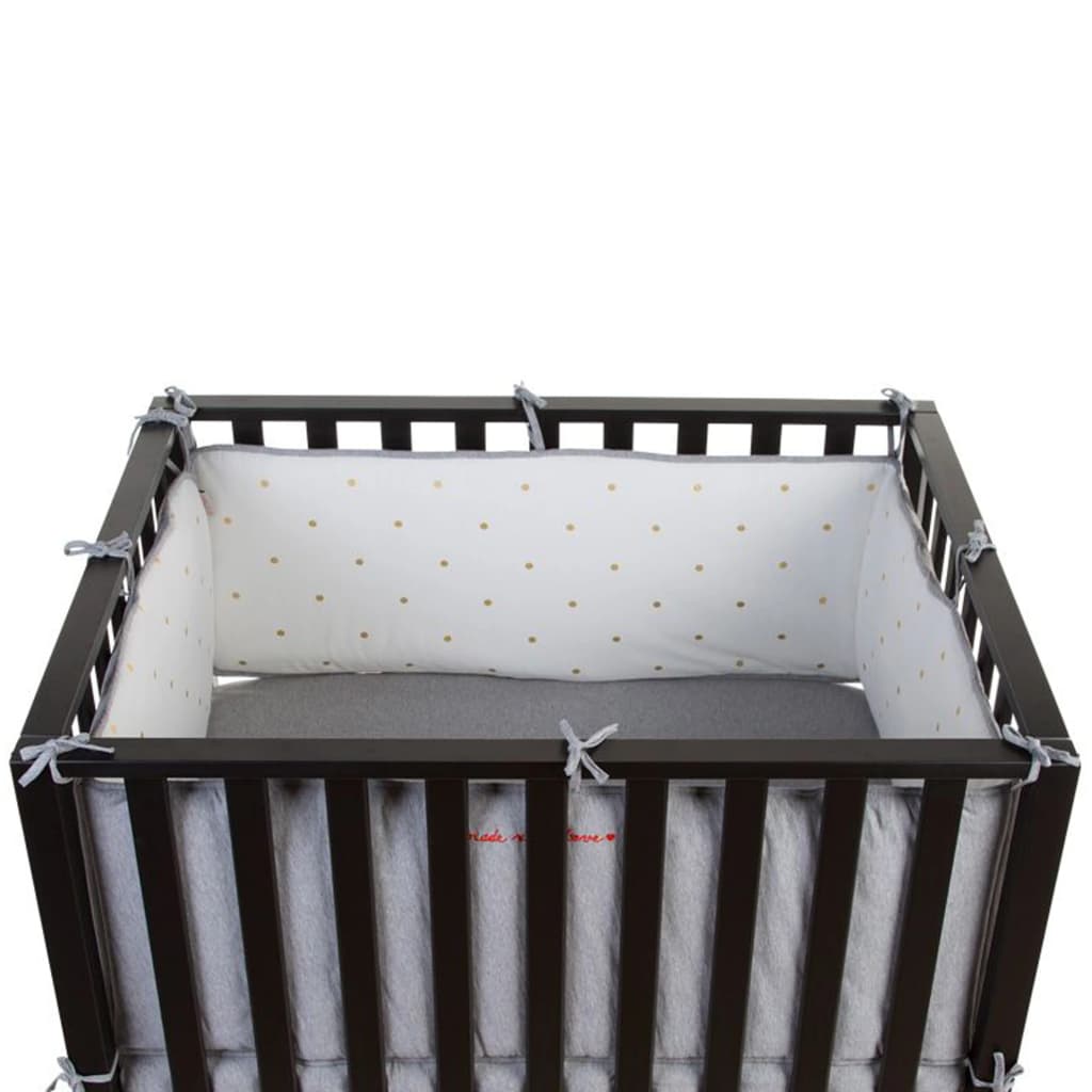 CHILDHOME Tour de parc 340x35 cm jersey pois dorés