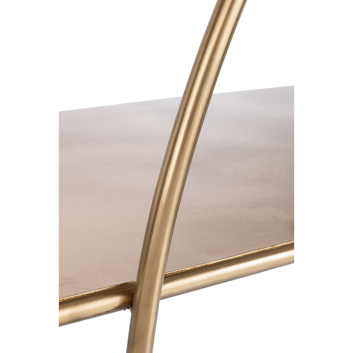 J-Line Console 2 Planken+Curve Deco Metaal Goud