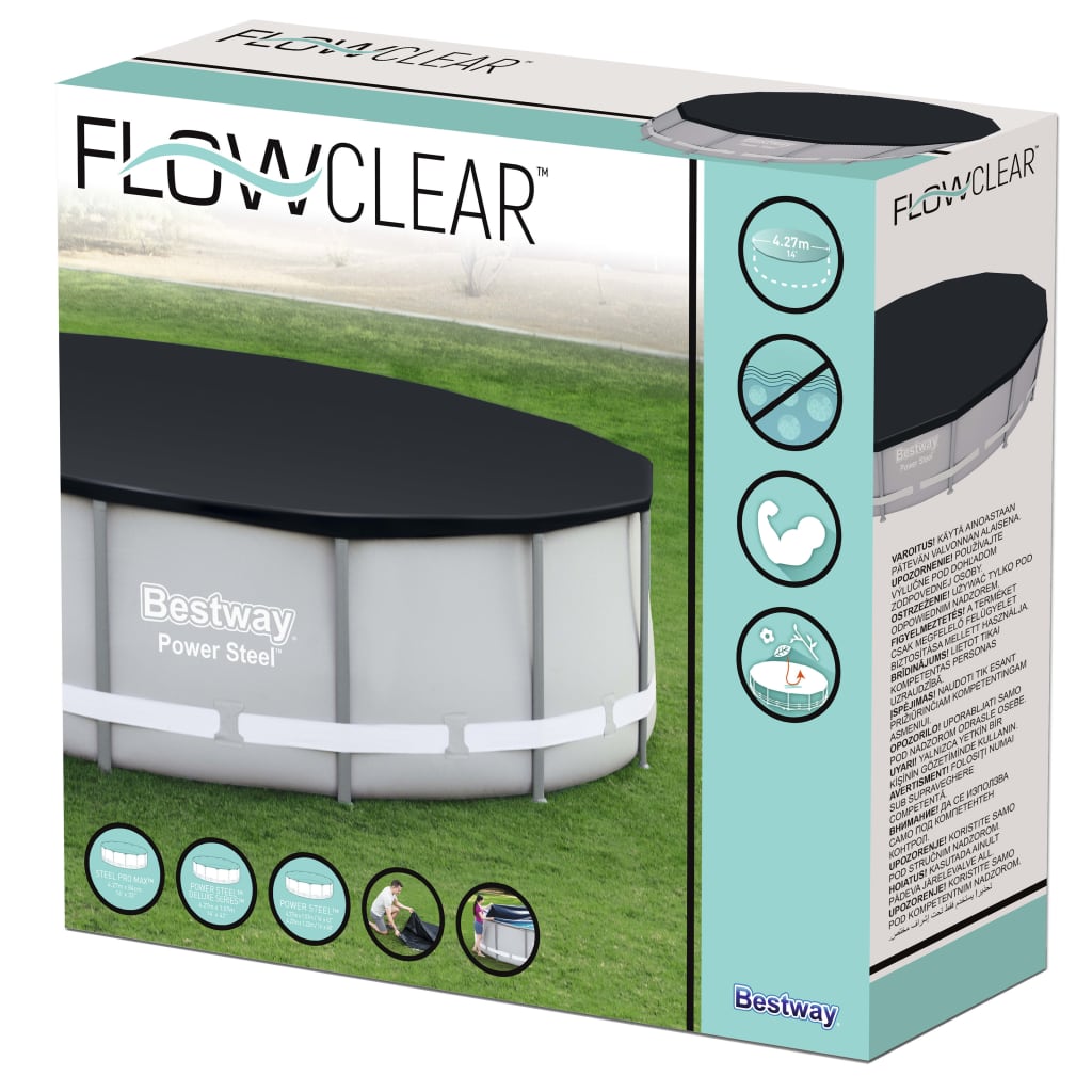 Couverture de piscine Bestway Flowclear 488 cm