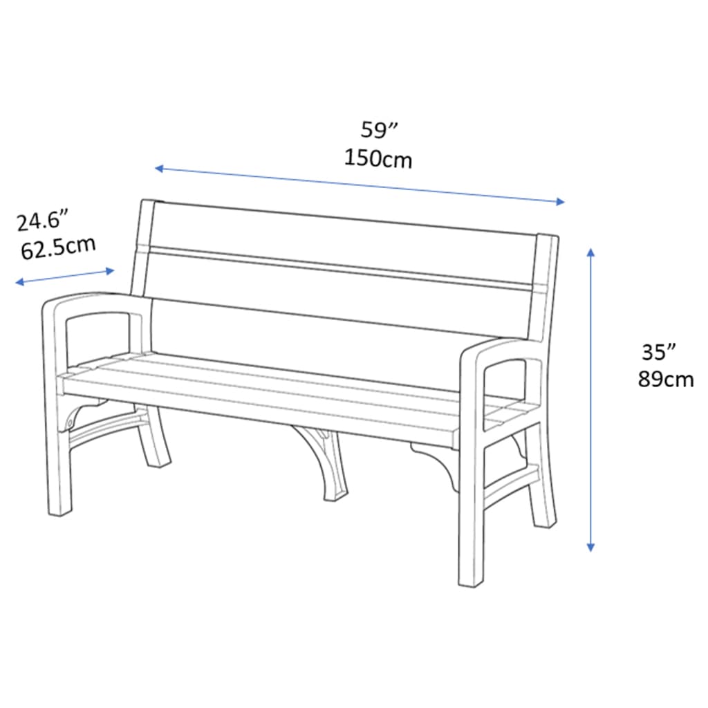 Keter Tuinbank 3-zits Montero 233308