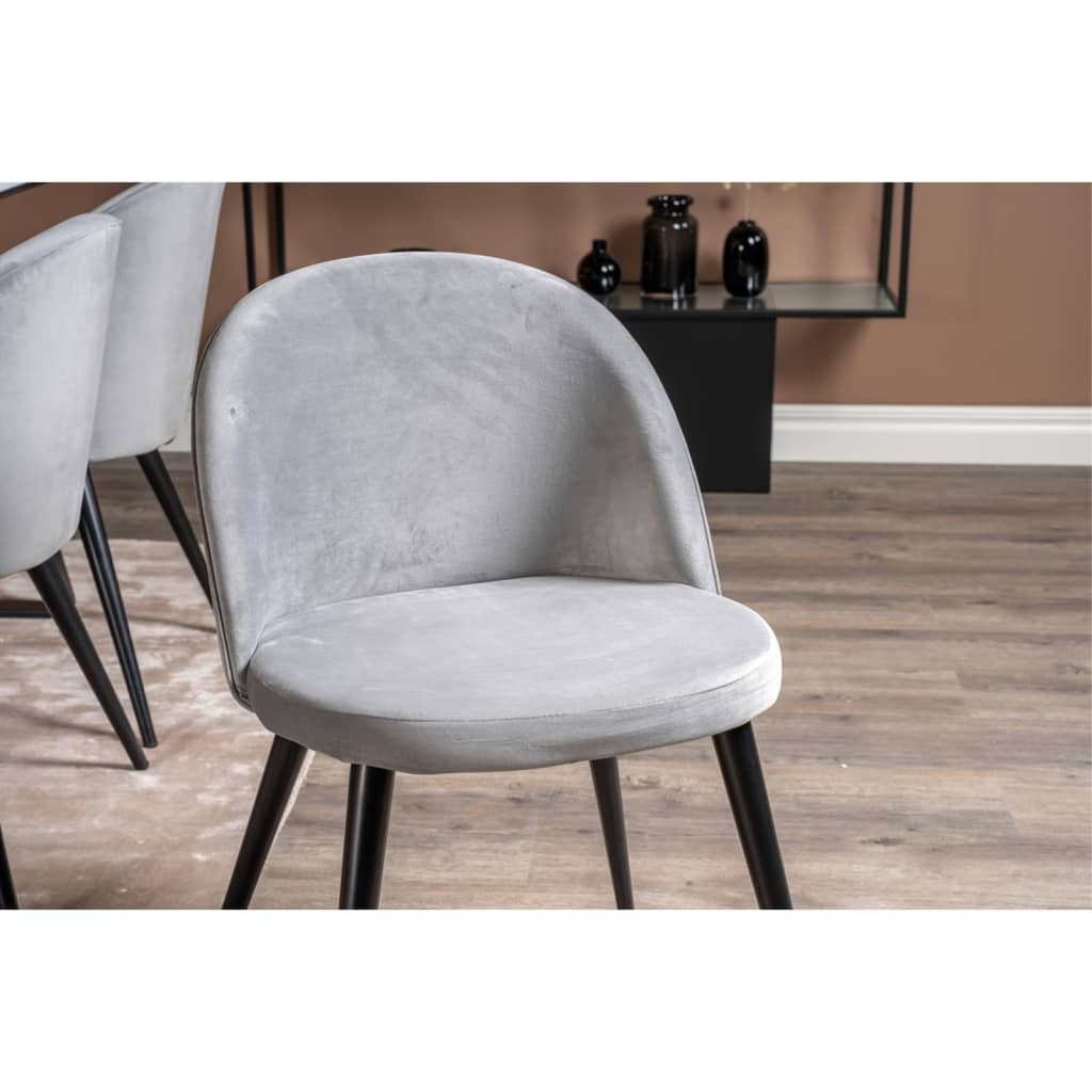 Venture Home Chaises de salle à manger 2 pcs Velours velours noir