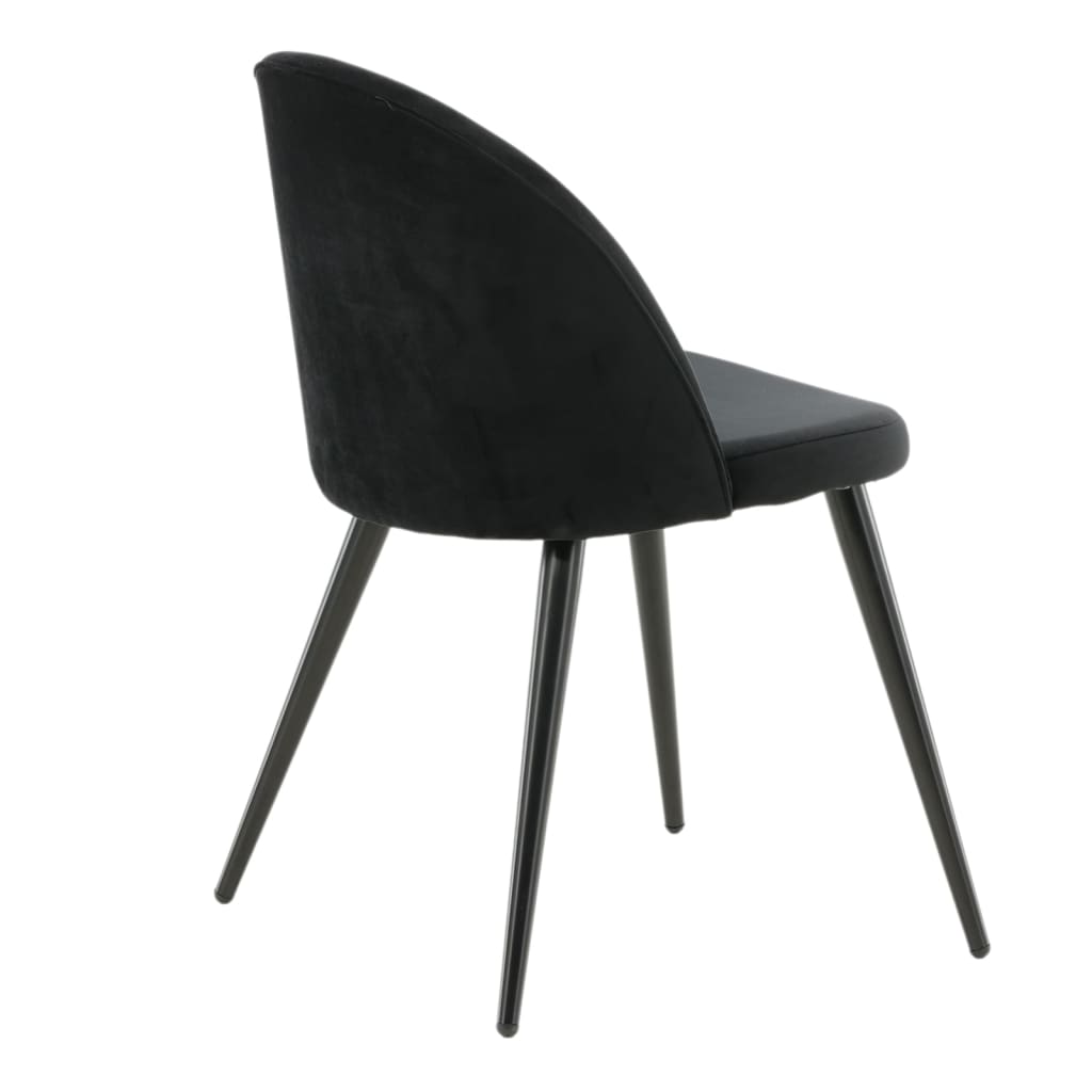 Venture Home Chaises de salle à manger 2 pcs Velours velours noir