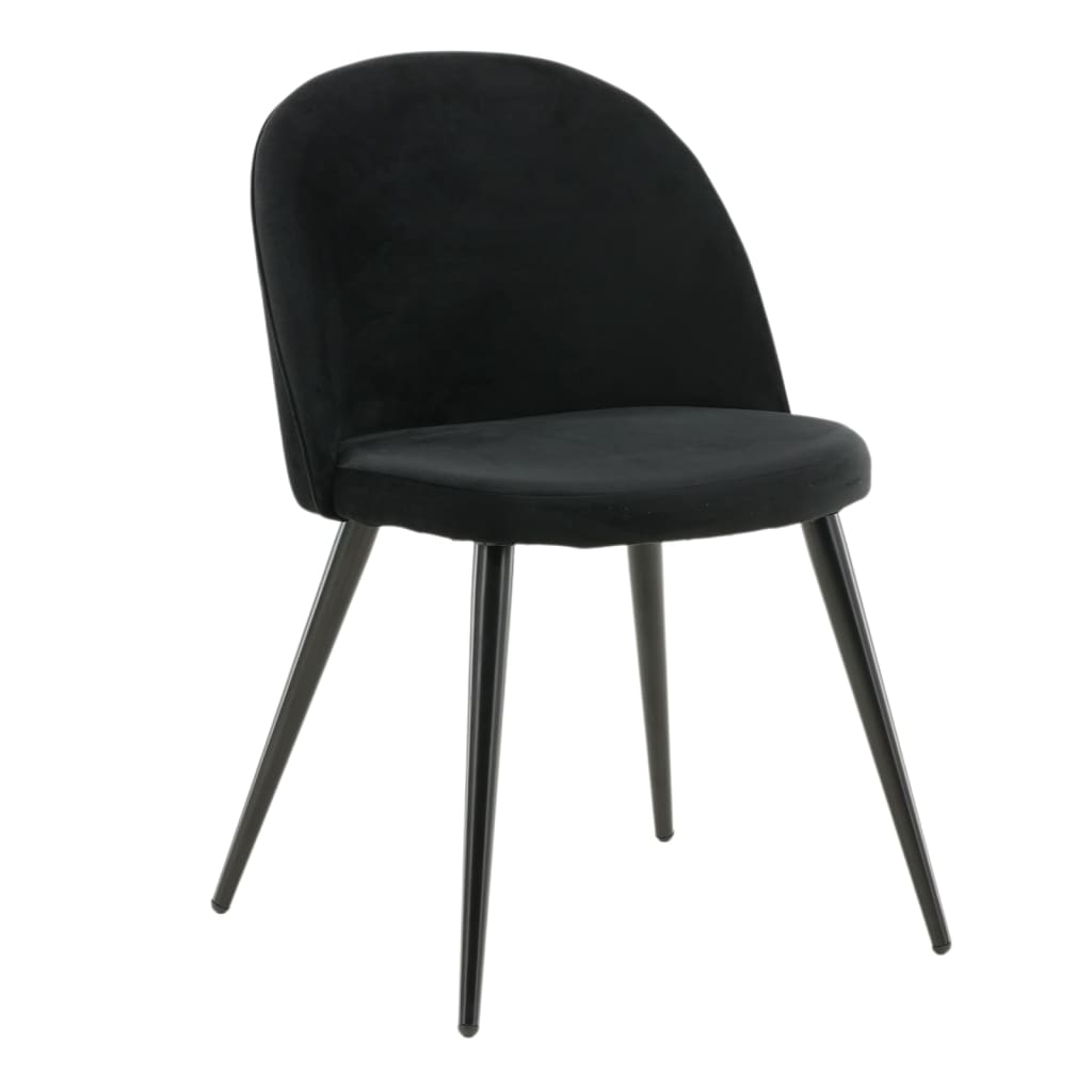 Venture Home Chaises de salle à manger 2 pcs Velours velours noir