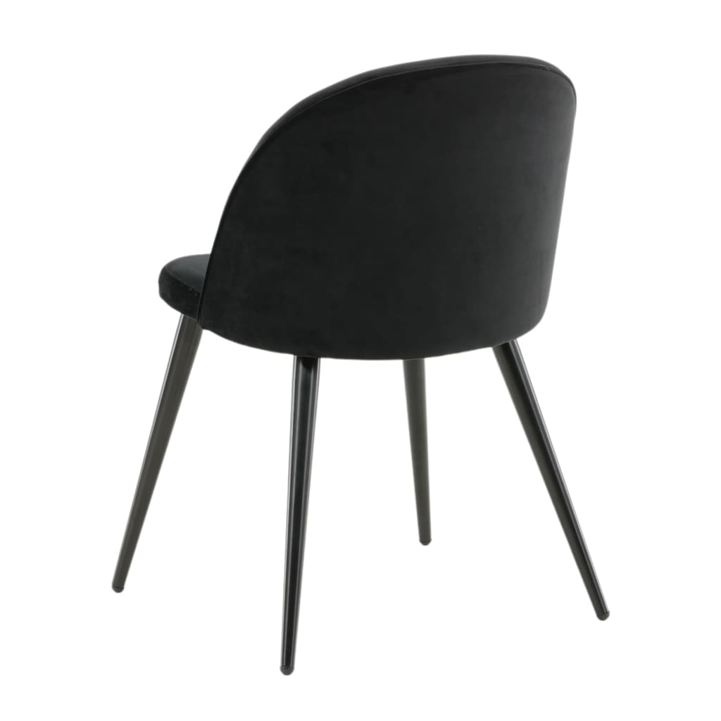 Venture Home Chaises de salle à manger 2 pcs Velours velours noir