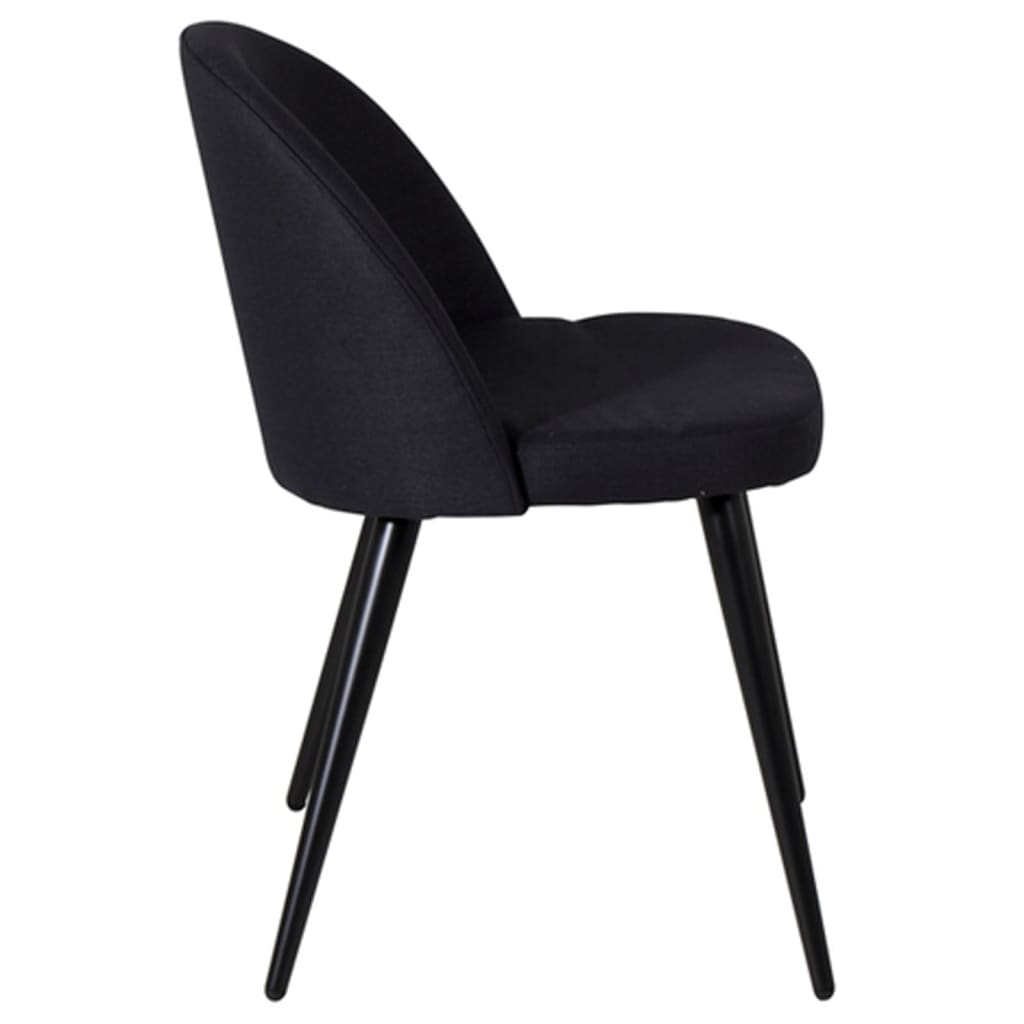 Venture Home Chaises de salle à manger 2 pcs Velours velours noir