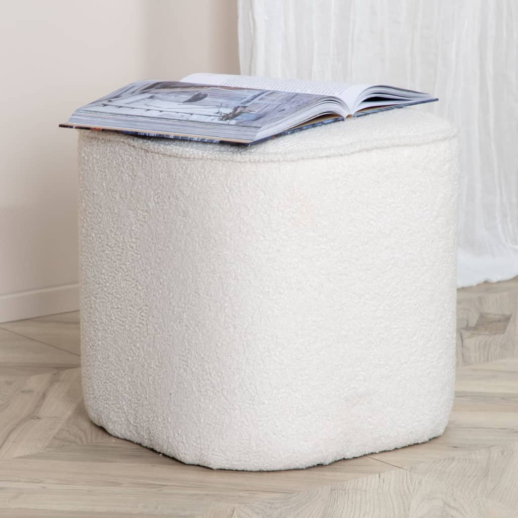 Venture Home Pouf Piff 44x44x41 cm peluche beige